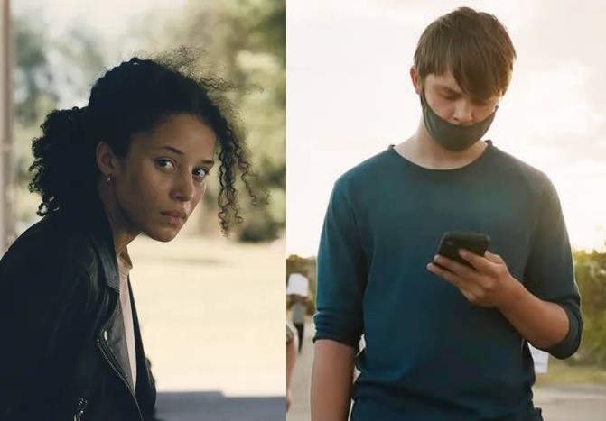 《一战再战》（左）和《爱丁顿》（右）的两位青少年